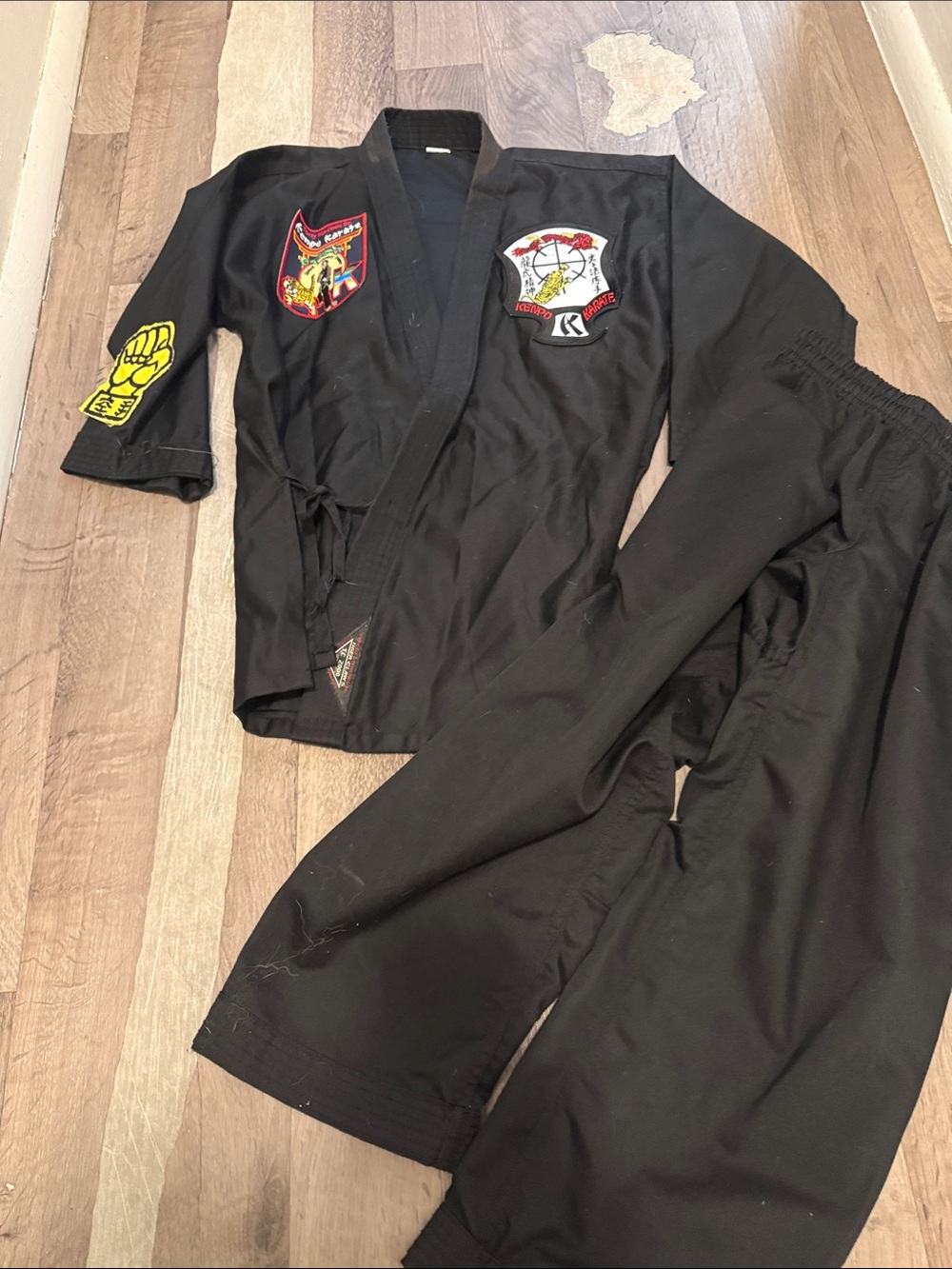 Black Martial Arts Gi with Patch Details